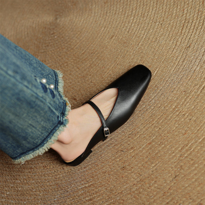 Carol | Mules Mary Jane a Punta Quadrata