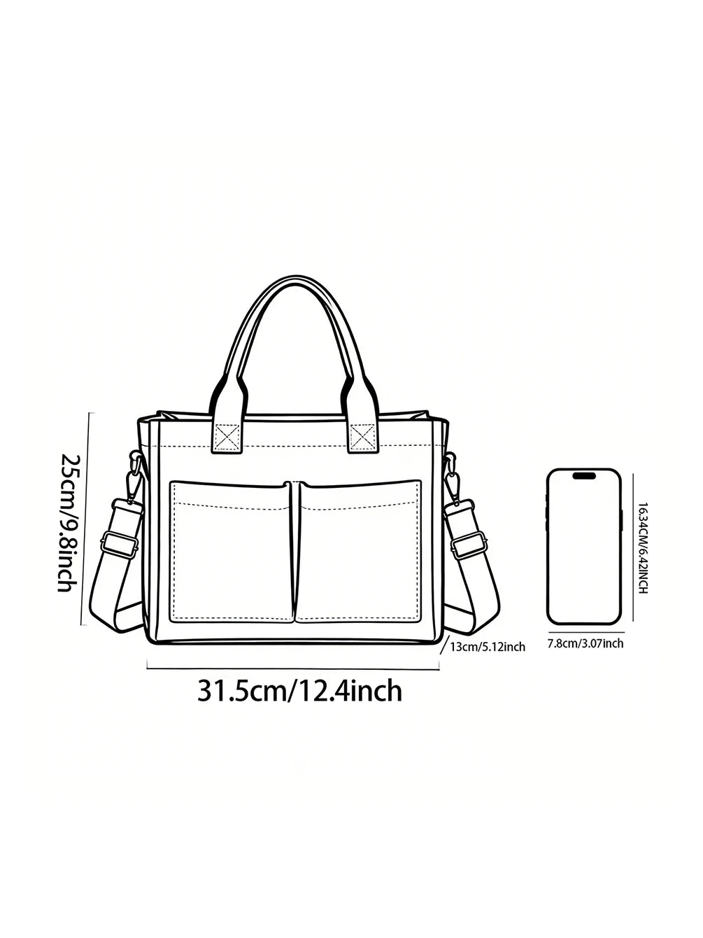 Sac à main en velours côtelé beige avec imprimé de chats, grande capacité et plusieurs poches pour les trajets domicile-travail