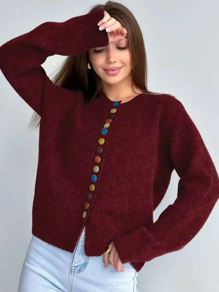 LE NOELLE | CARDIGAN CON BOTTONI ACCENTUATI