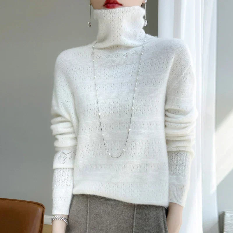 Aria™ - Maglione Collo Alto di Alta Gamma Morbido