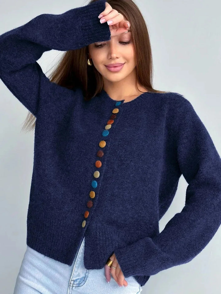 LE NOELLE | CARDIGAN CON BOTTONI ACCENTUATI
