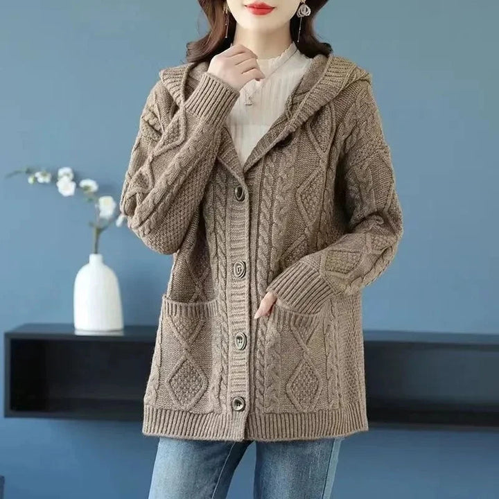 Lina™ - Cardigan Elegante in Maglia Diamante