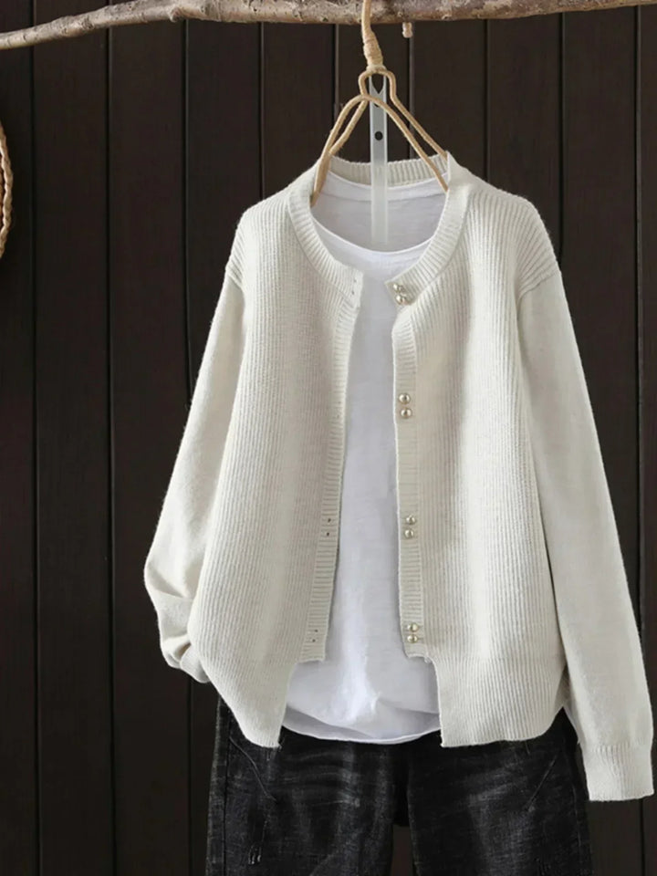 ELARA | CARDIGAN CON BOTTONI PERLATI