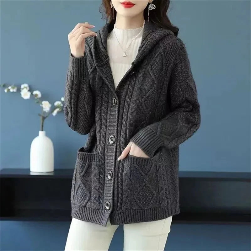 Lina™ - Cardigan Elegante in Maglia Diamante