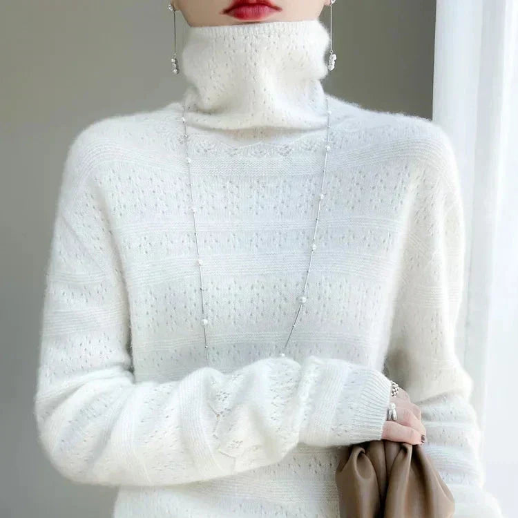 Aria™ - Maglione Collo Alto di Alta Gamma Morbido