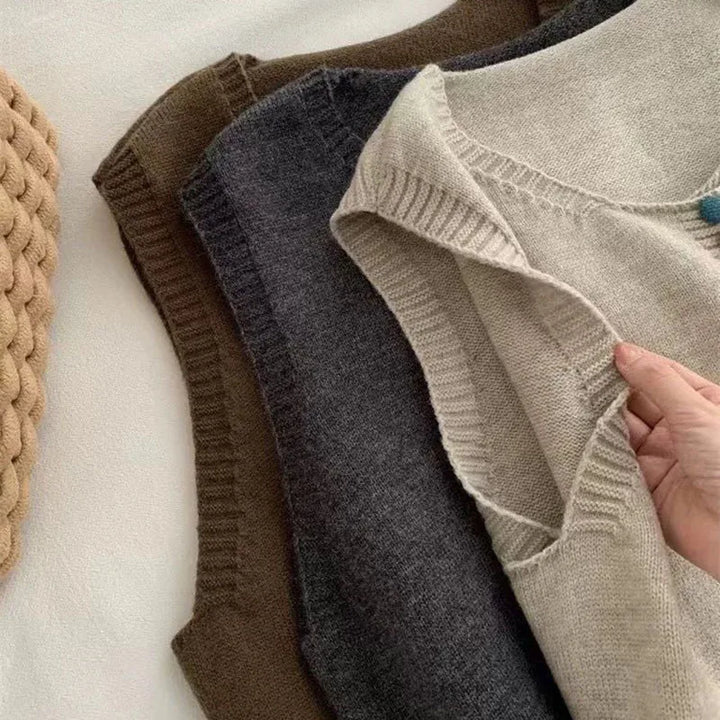LE MARIBEL | GILET TRICOT CON BOTTONI COLORATI