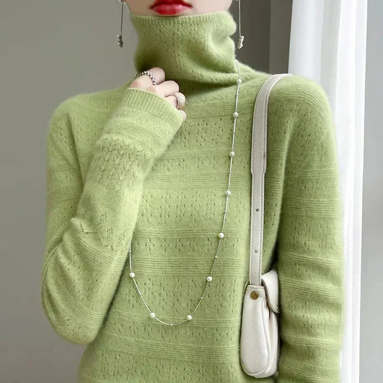 Aria™ - Maglione Collo Alto di Alta Gamma Morbido