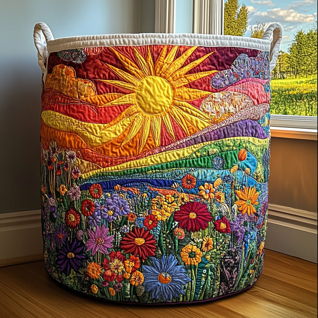 Fiori e Sole | Cesto di Stoccaggio Imbottito