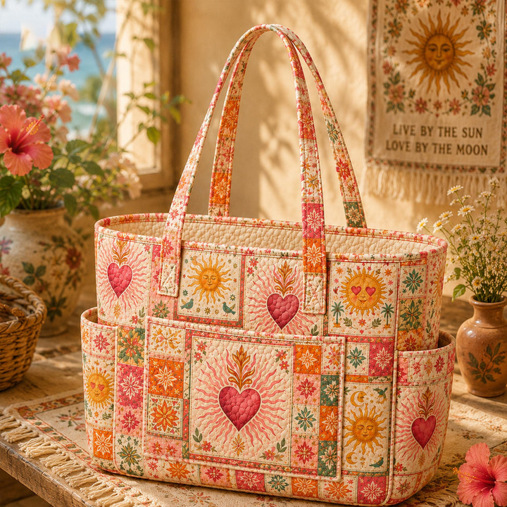 Borsa a spalla trapuntata per l'estate