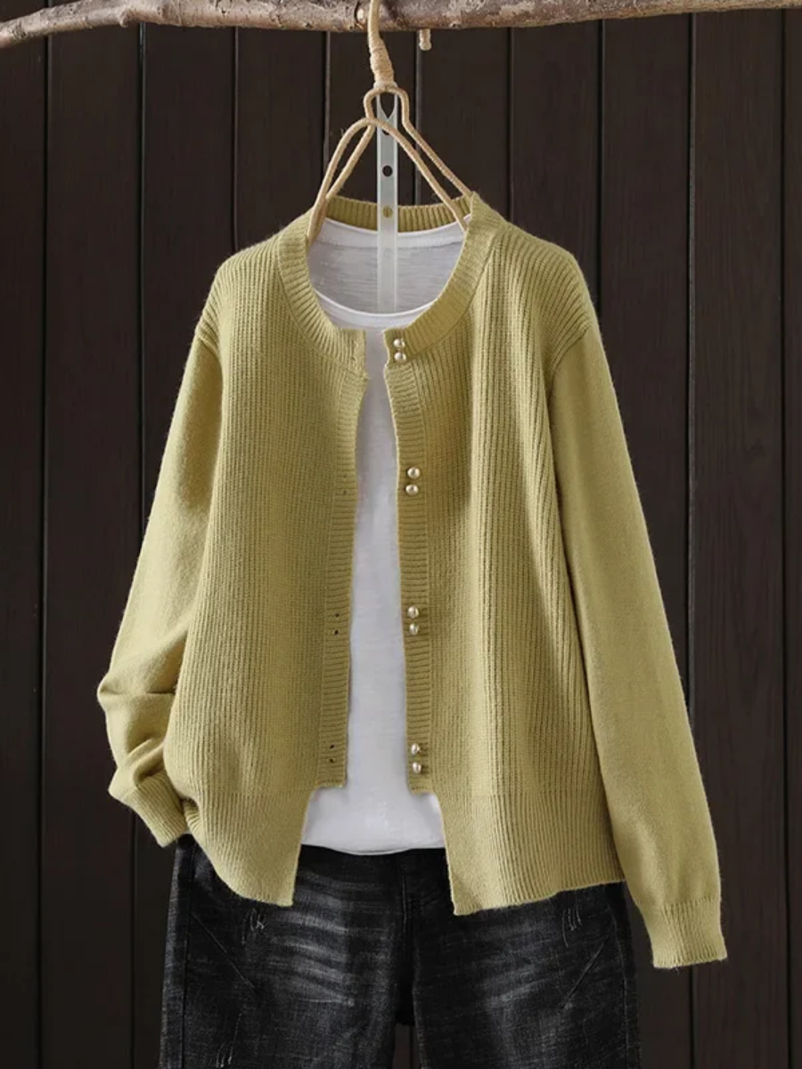 ELARA | CARDIGAN CON BOTTONI PERLATI