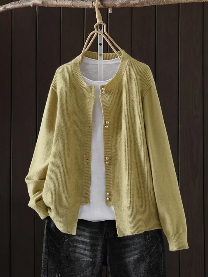 ELARA | CARDIGAN CON BOTTONI PERLATI