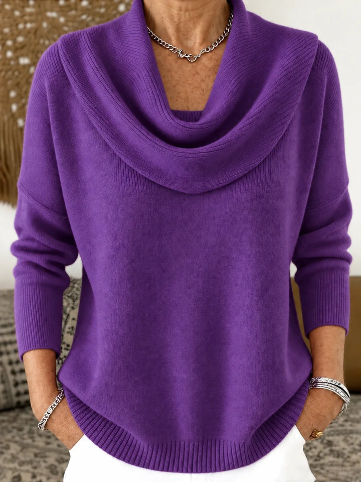 Vionne | Maglione con collo drappeggiato