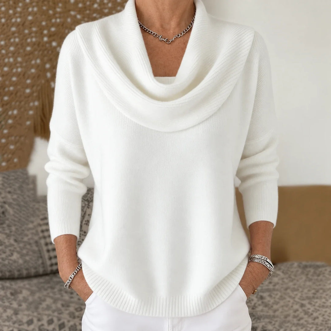 Vionne | Maglione con collo drappeggiato
