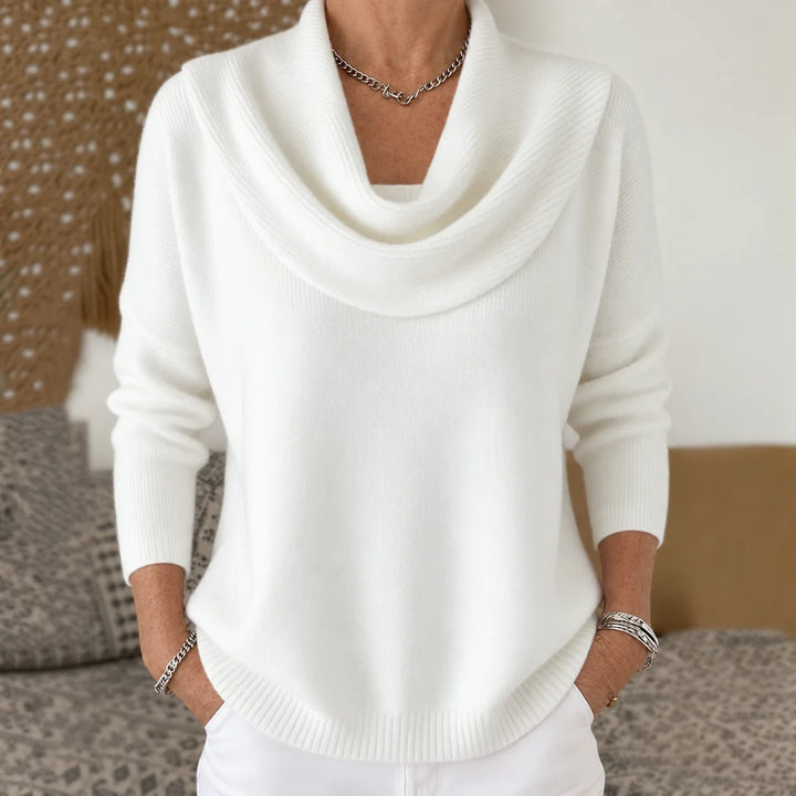 Vionne | Maglione con collo drappeggiato