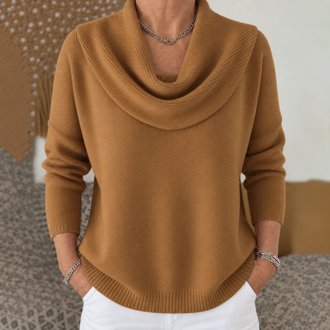 Vionne | Maglione con collo drappeggiato