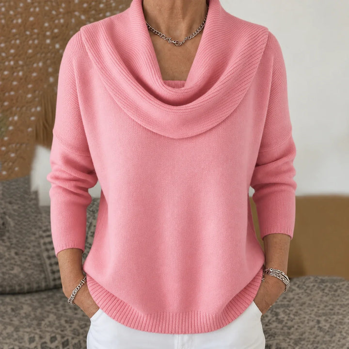 Vionne | Maglione con collo drappeggiato