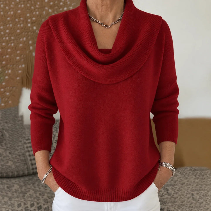 Vionne | Maglione con collo drappeggiato