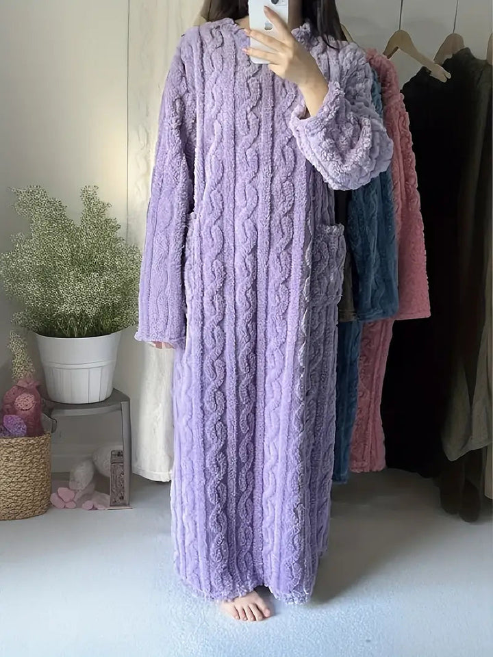 Abigail™ - Vestito Invernale in Pile Morbido Jacquard