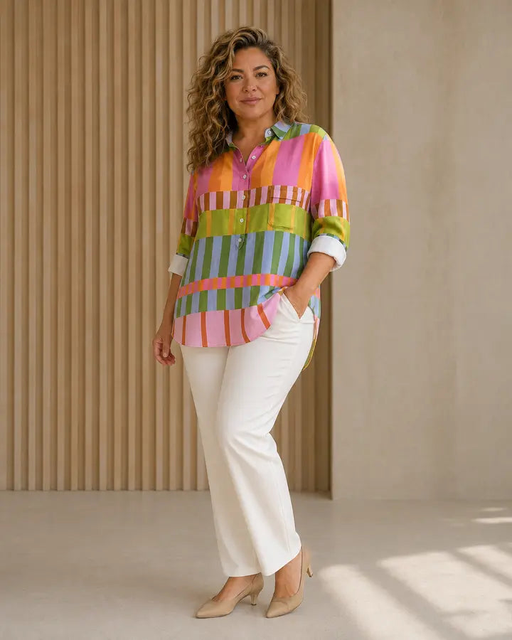 Amber | Blusa artistica fluida