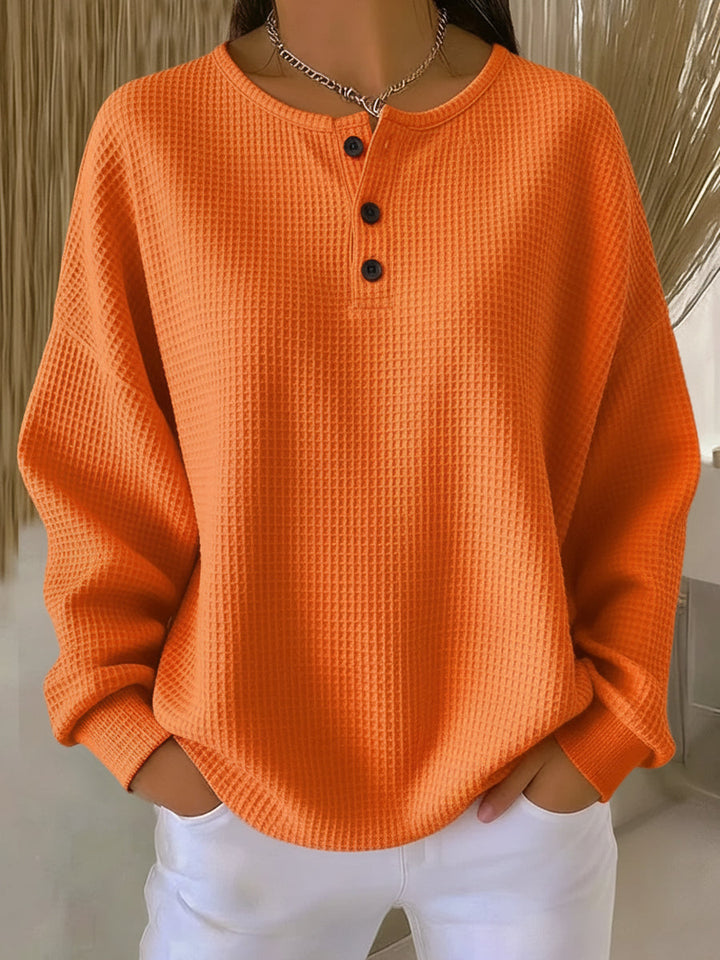 Miranda | Maglione a coste con colletto Henley