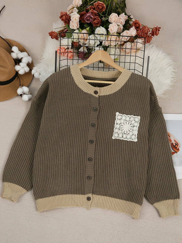 LE MARCELLINE | MANTELLO CON TASCA IN MAGLIA