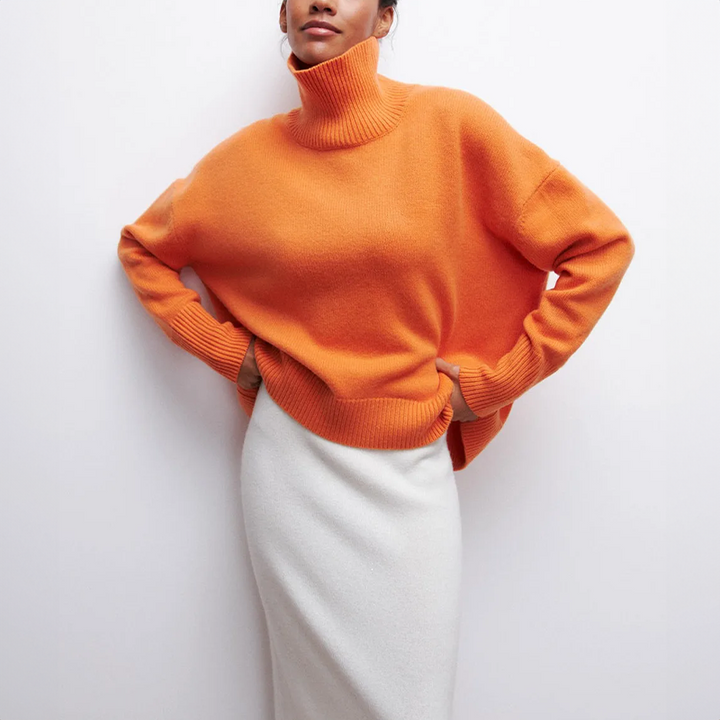 Amelia | Maglione a Collo Alto Elegante