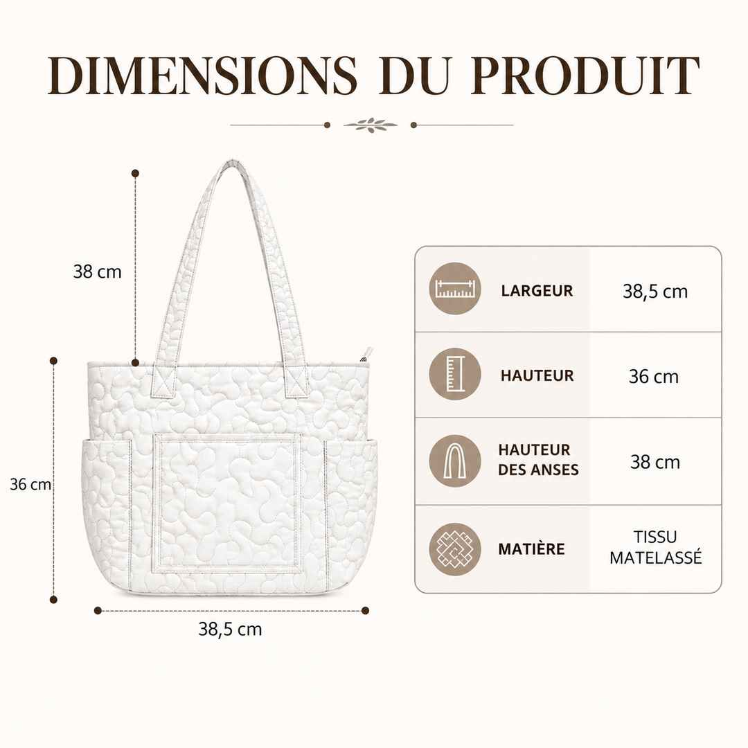Gisèle | Borsa a spalla trapuntata con sogni di girasoli