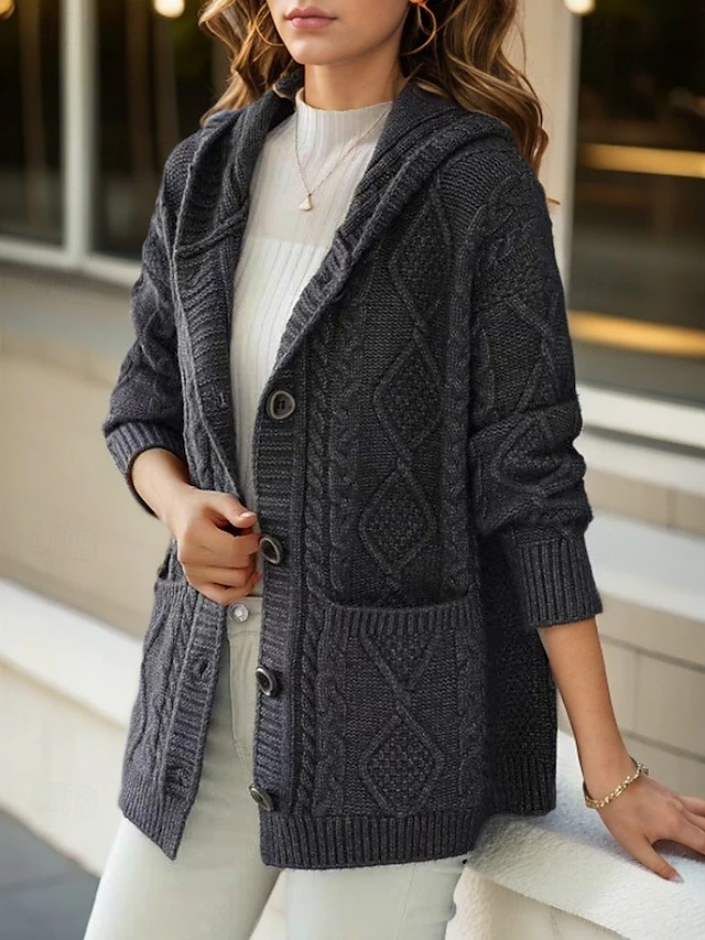 Lina™ - Cardigan Elegante in Maglia Diamante