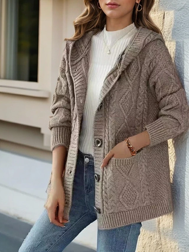 Lina™ - Cardigan Elegante in Maglia Diamante