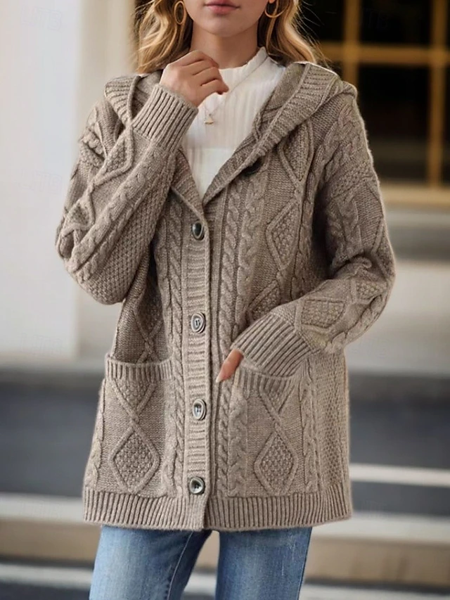 Lina™ - Cardigan Elegante in Maglia Diamante