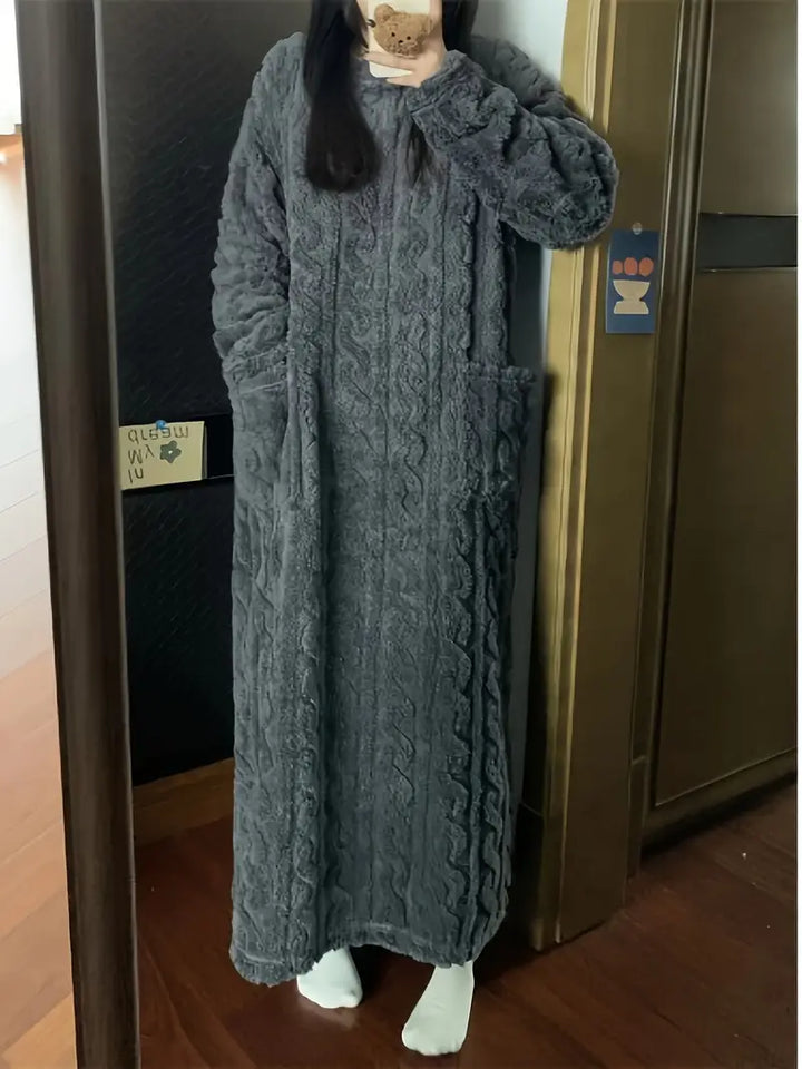 Abigail™ - Vestito Invernale in Pile Morbido Jacquard