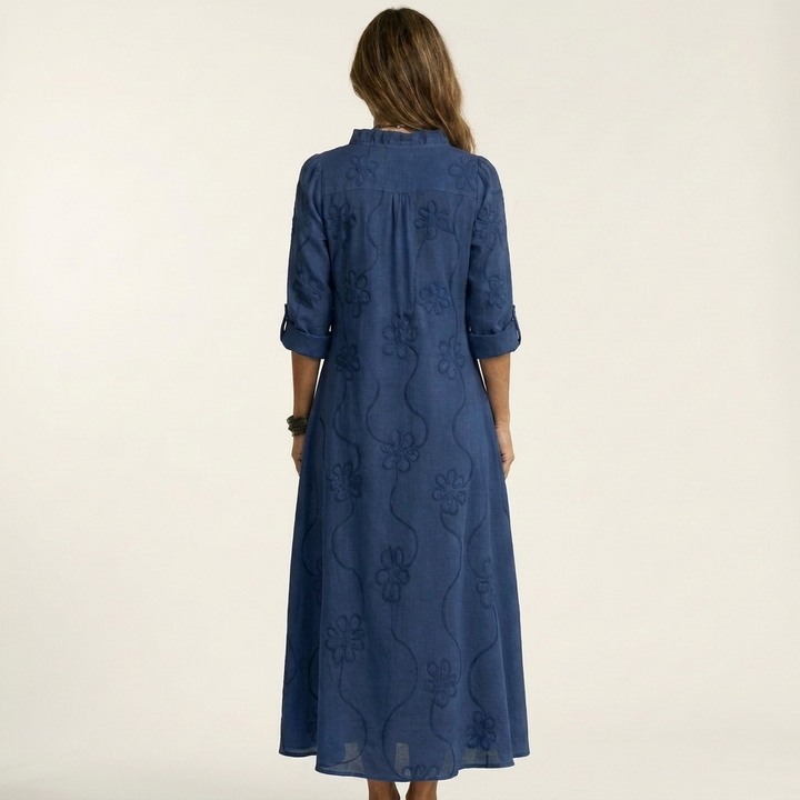 Mariam | Abito Maxi con Ricamo Floreale