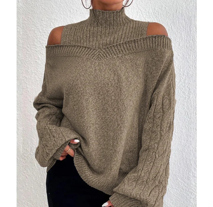 Maribelle | Maglione a collo alto con spalle scoperte
