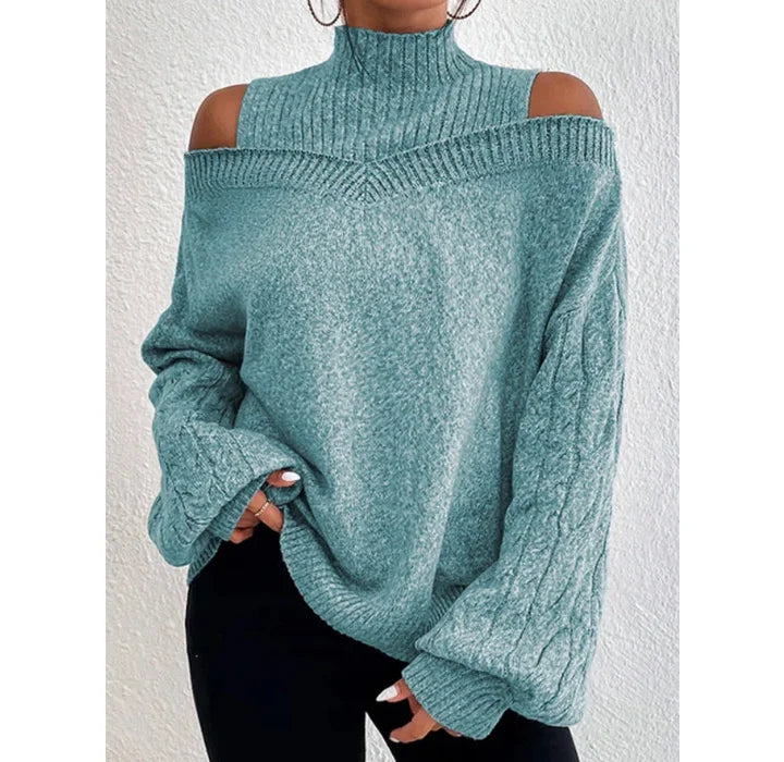 Maribelle | Maglione a collo alto con spalle scoperte