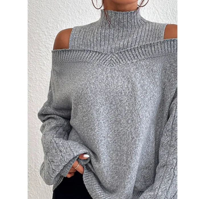 Maribelle | Maglione a collo alto con spalle scoperte