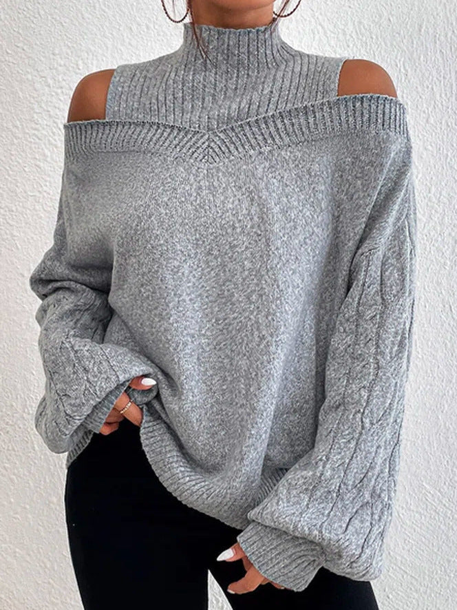 Maribelle | Maglione a collo alto con spalle scoperte