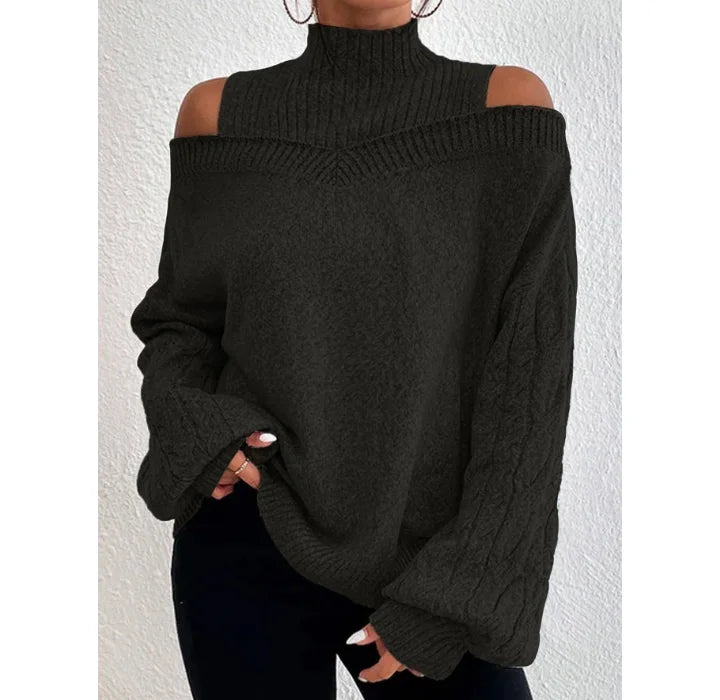 Maribelle | Maglione a collo alto con spalle scoperte