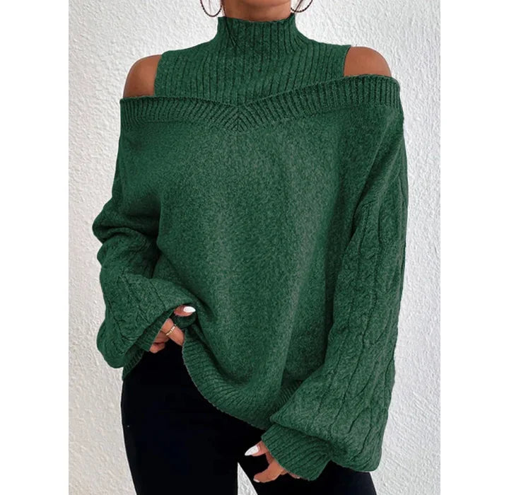 Maribelle | Maglione a collo alto con spalle scoperte