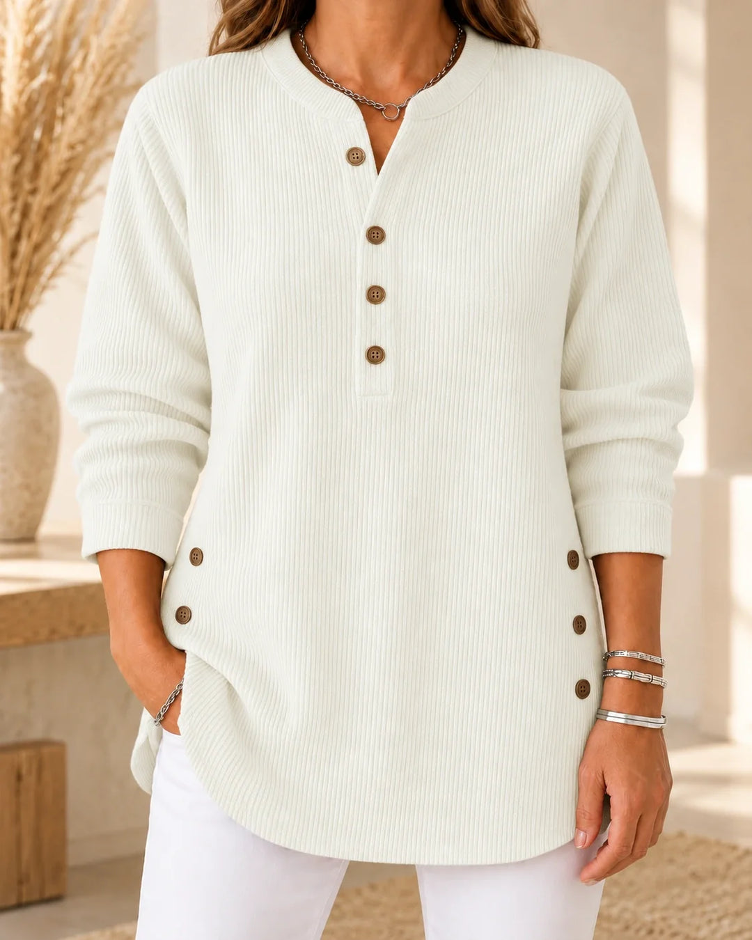 Nives | Tunique Henley con bottoni