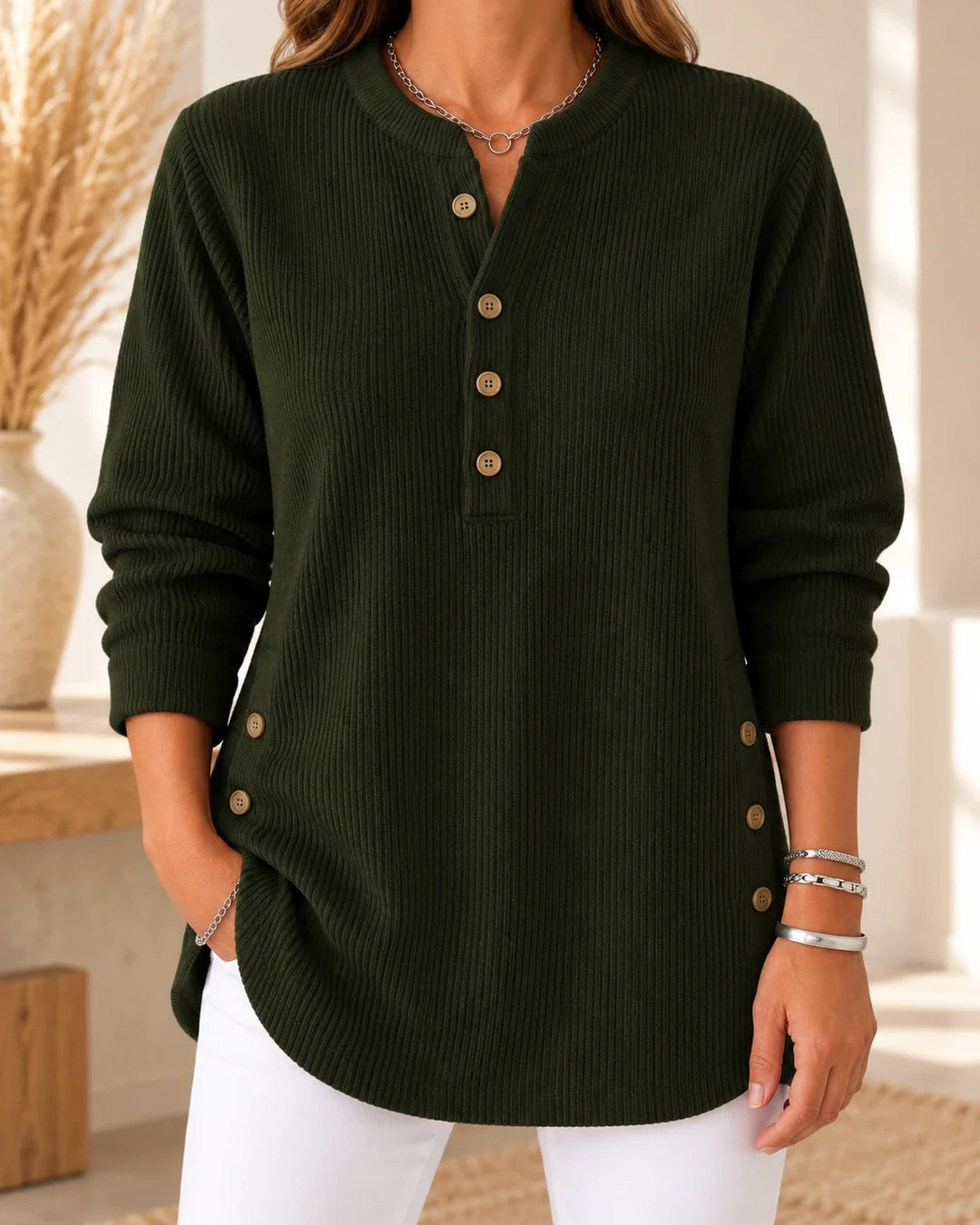 Nives | Tunique Henley con bottoni