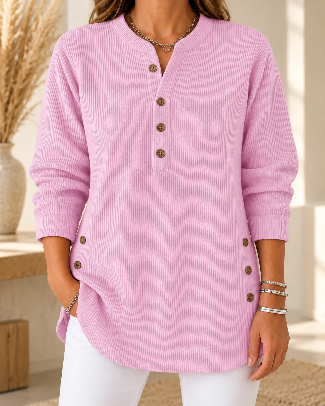 Nives | Tunique Henley con bottoni