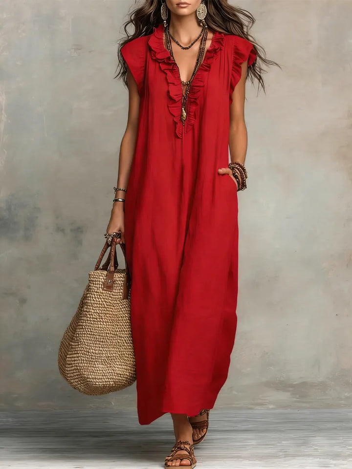 Mia | Abito Bohemien Lungo e Fluido