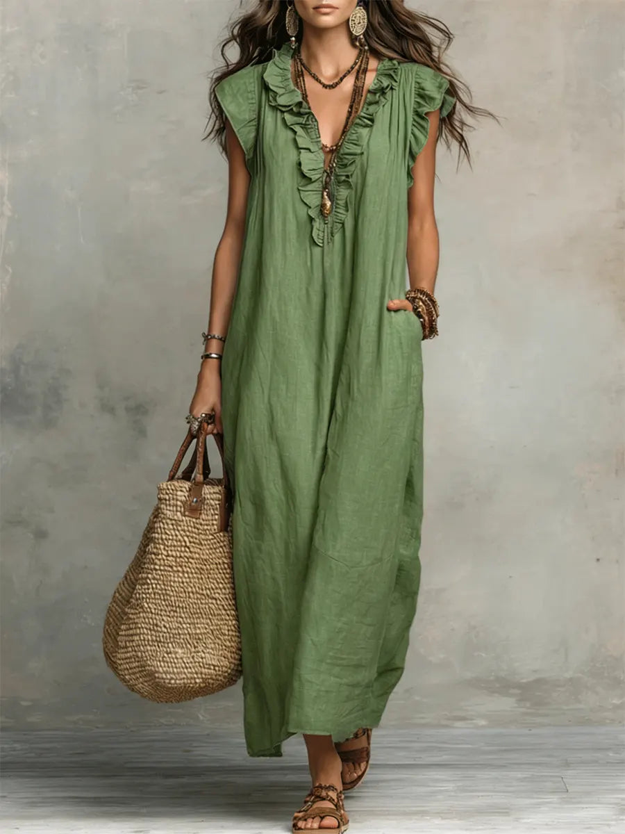 Mia | Abito Bohemien Lungo e Fluido