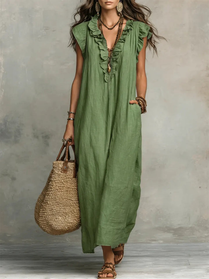 Mia | Abito Bohemien Lungo e Fluido