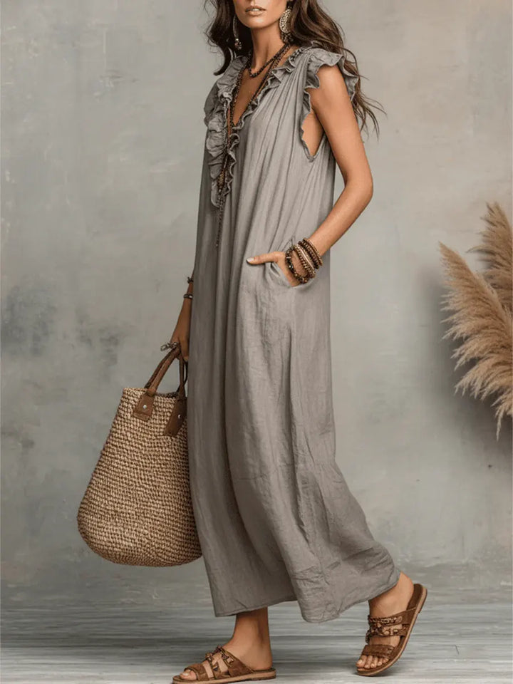 Mia | Abito Bohemien Lungo e Fluido
