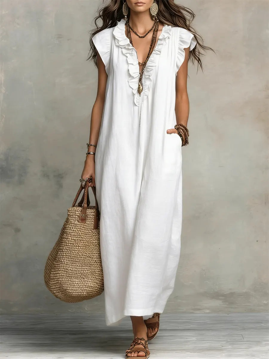 Mia | Abito Bohemien Lungo e Fluido