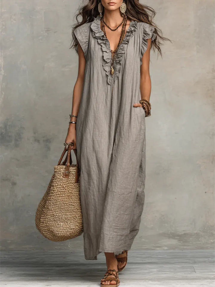 Mia | Abito Bohemien Lungo e Fluido