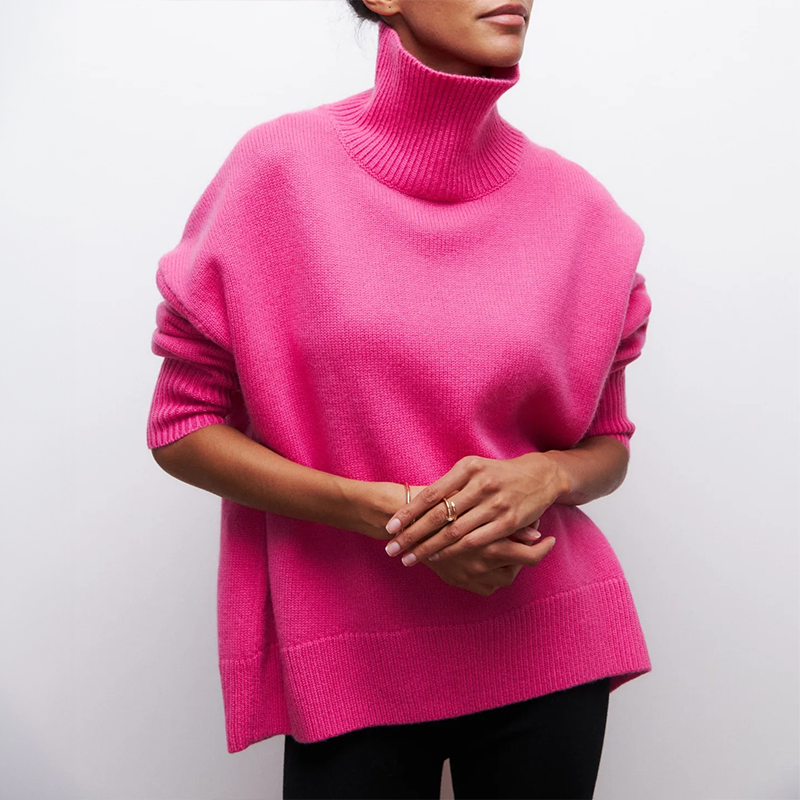 Amelia | Maglione a Collo Alto Elegante